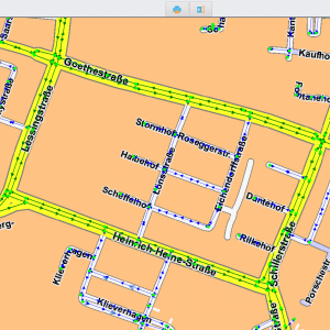 Map for track layouts and address assignment