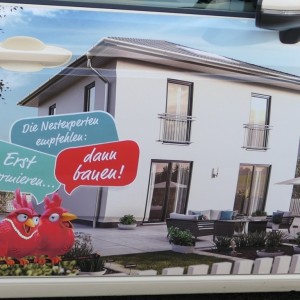 Town & Country House with slogan and example picture