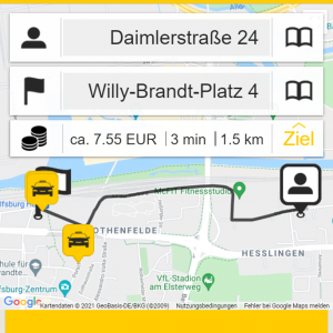App Taxi.eu mit Fahrpreisermittlung per Smartphone (Android/iOS)